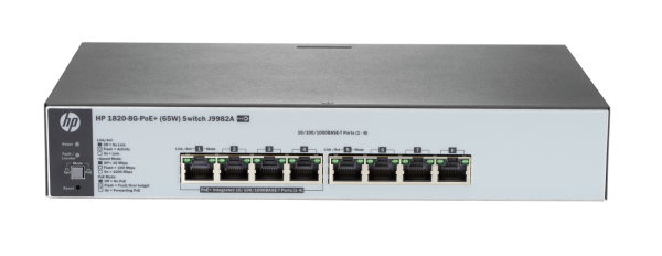 J9982A HPE 1820 8G  PoE+ (65W) Switch